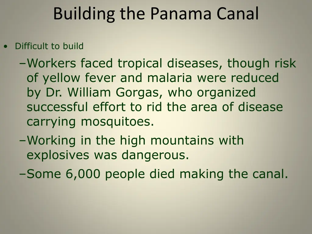 building the panama canal