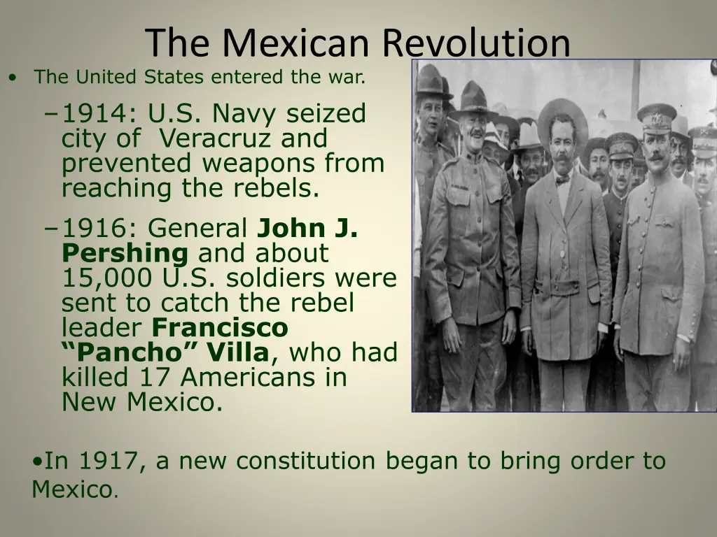 the mexican revolution the united states entered