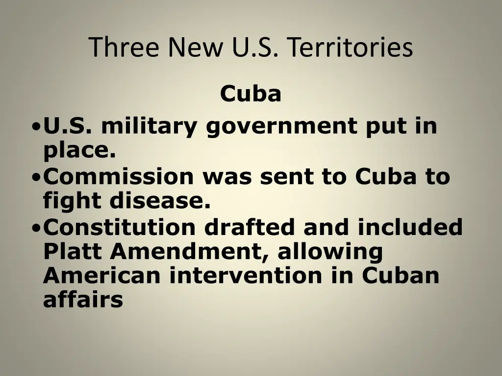 three new u s territories