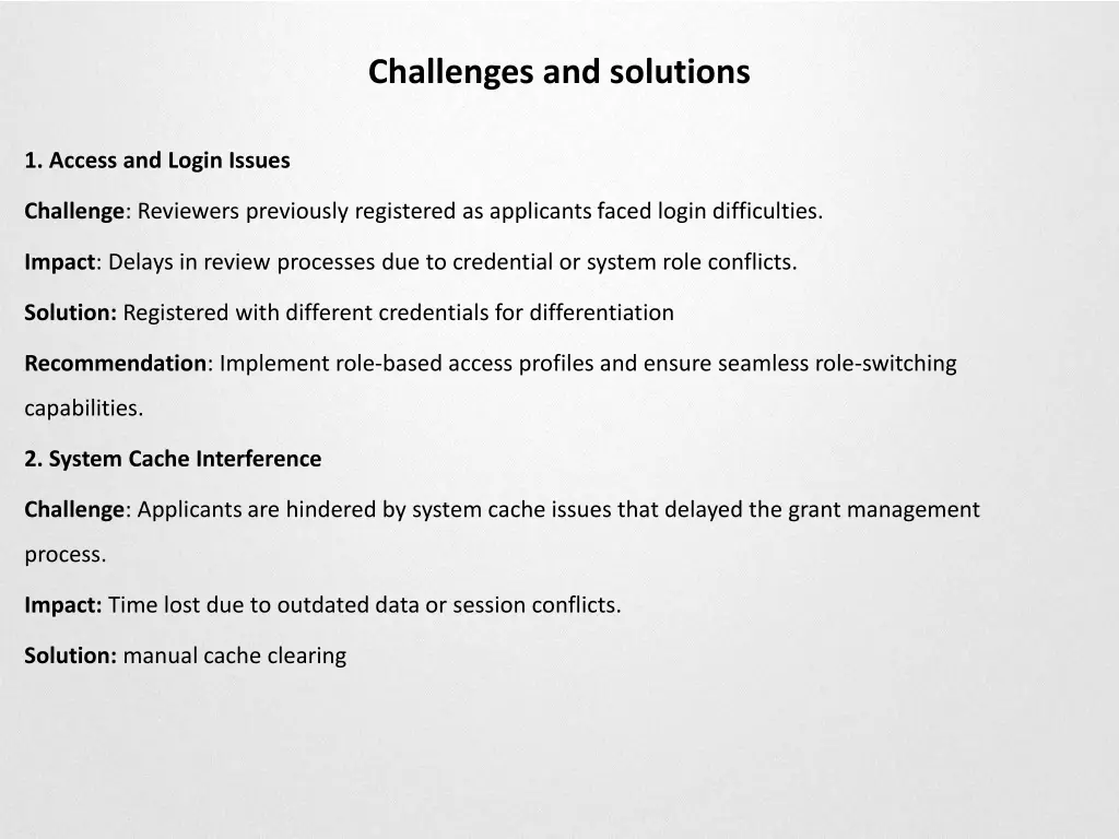 challenges and solutions