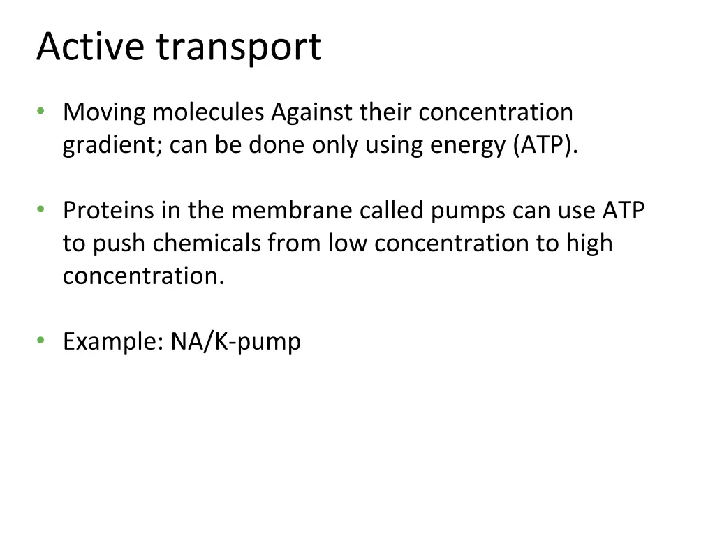 active transport
