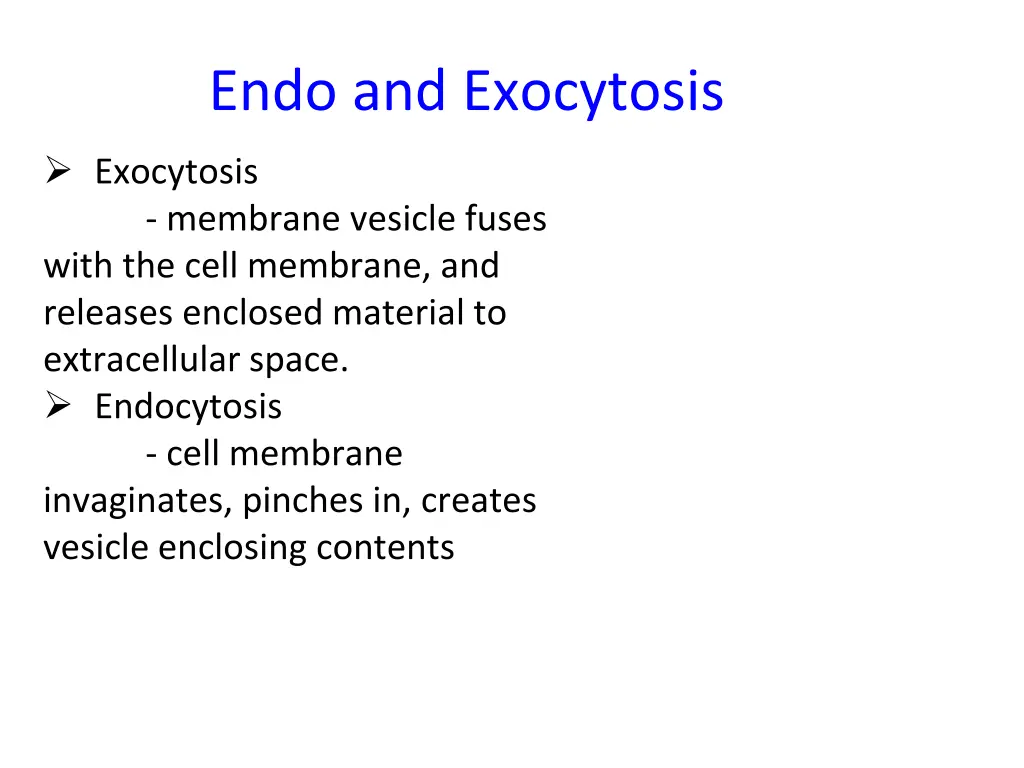 endo and exocytosis