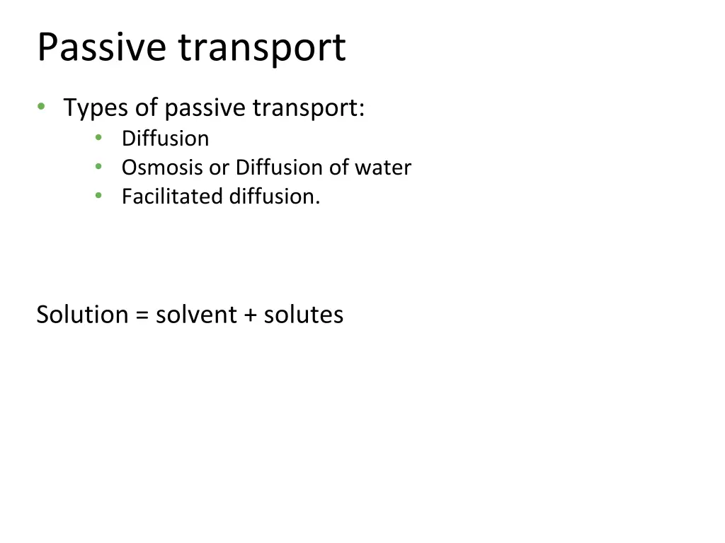 passive transport