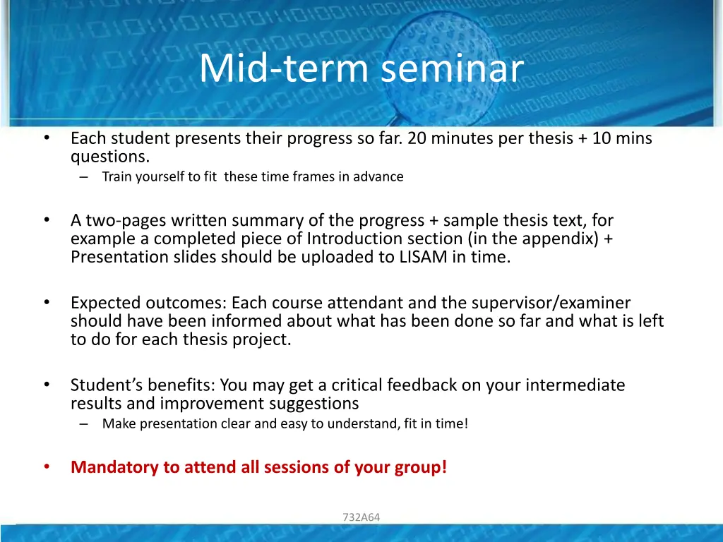 mid term seminar
