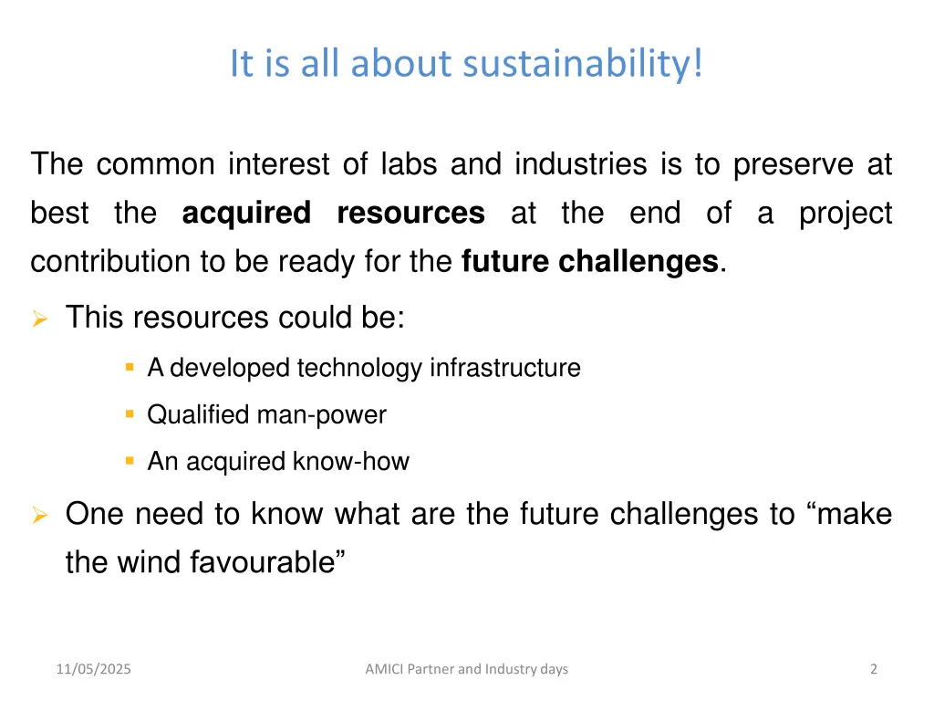 it is all about sustainability