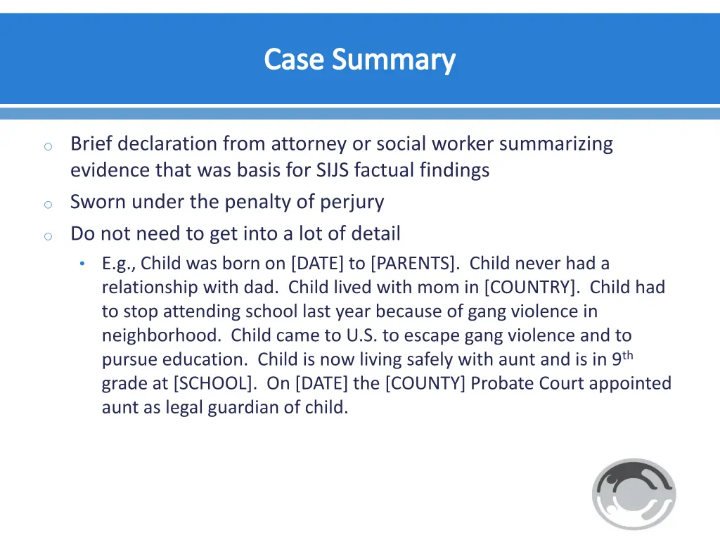 case summary