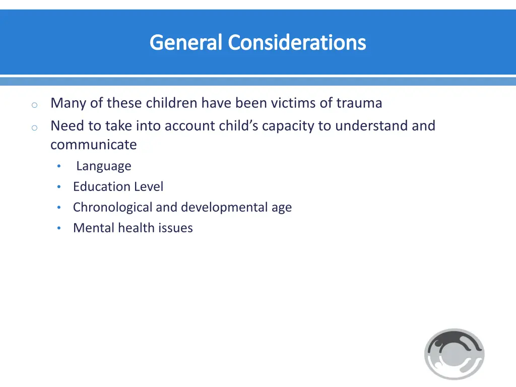 general considerations