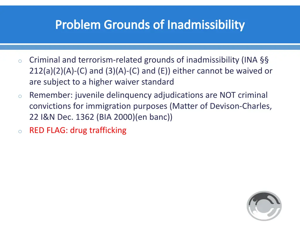 problem grounds of inadmissibility