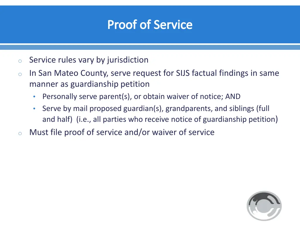proof of service