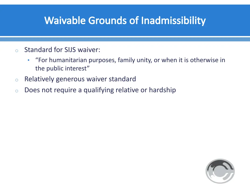 waivable grounds of inadmissibility 1