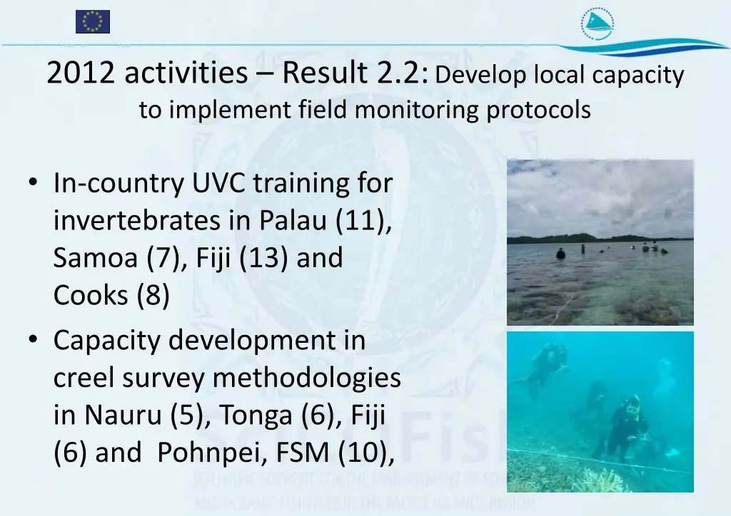 2012 activities result 2 2 develop local capacity