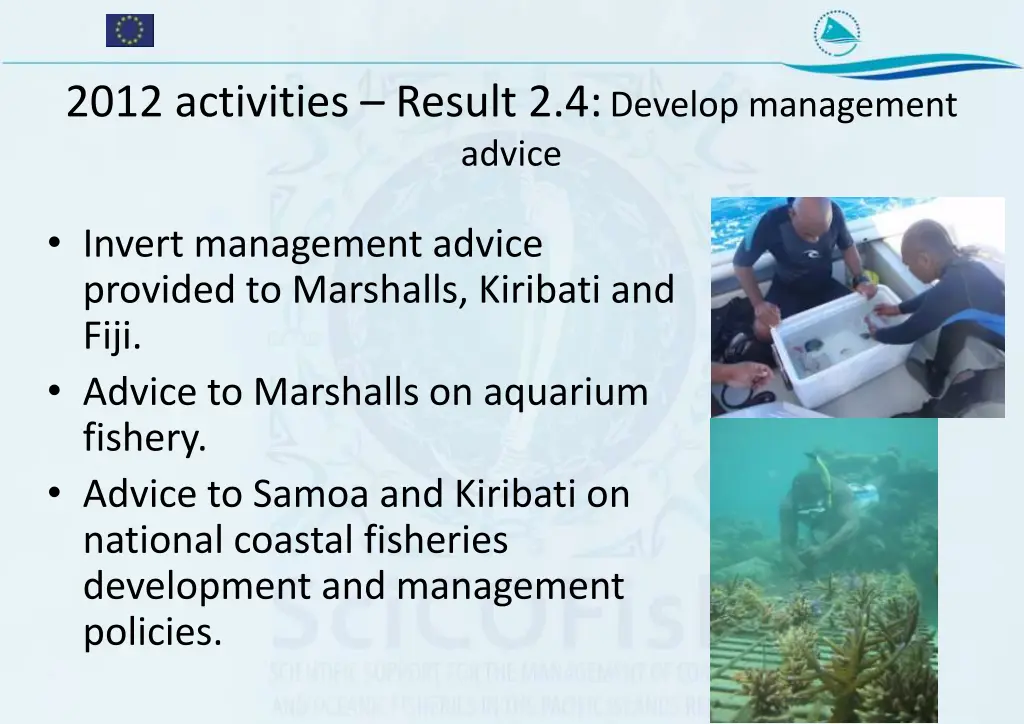 2012 activities result 2 4 develop management