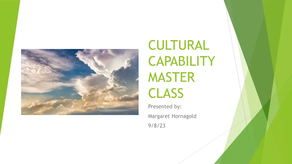 cultural capability master class presented by