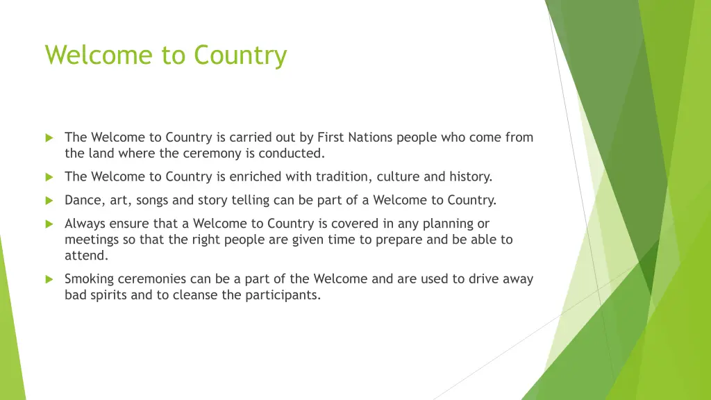 welcome to country