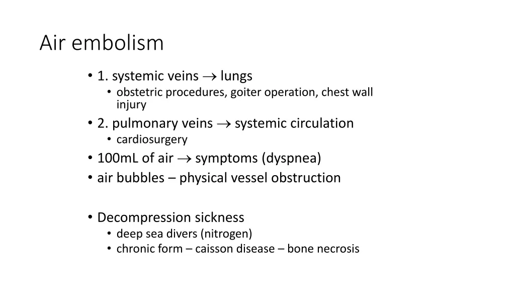 air embolism