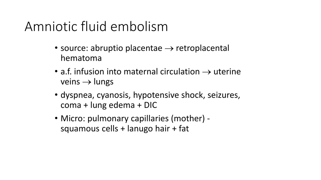 amniotic fluid embolism