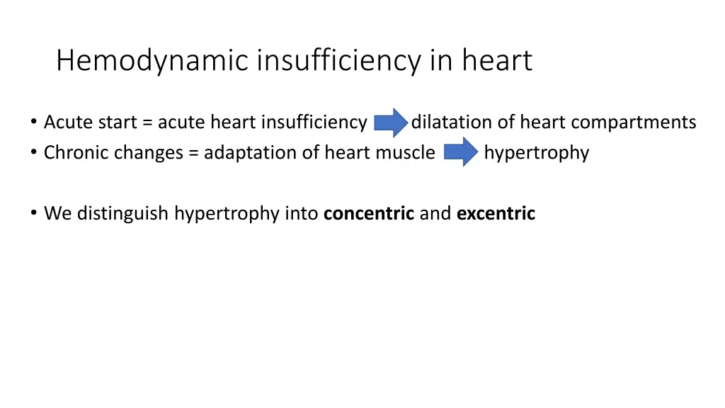 hemodynamic insufficiency in heart