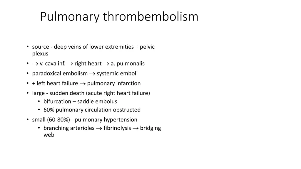 pulmonary thrombembolism