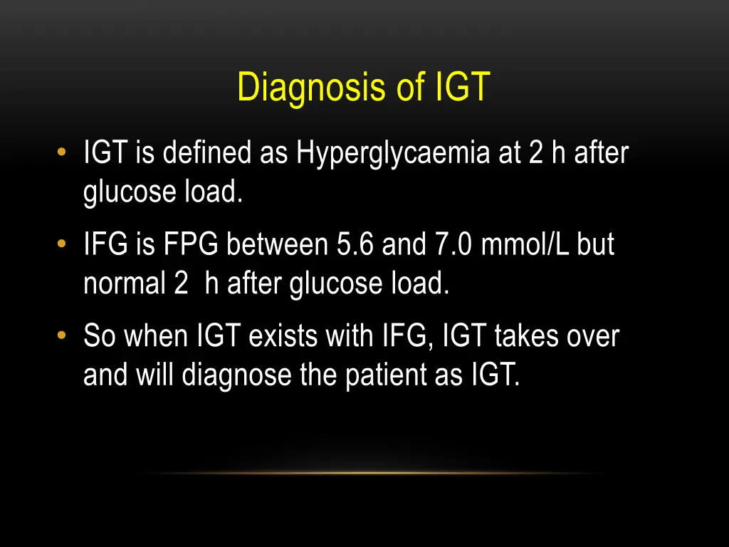 diagnosis of igt