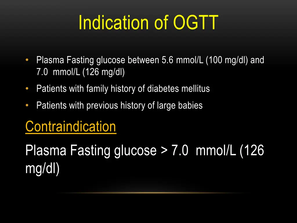 indication of ogtt