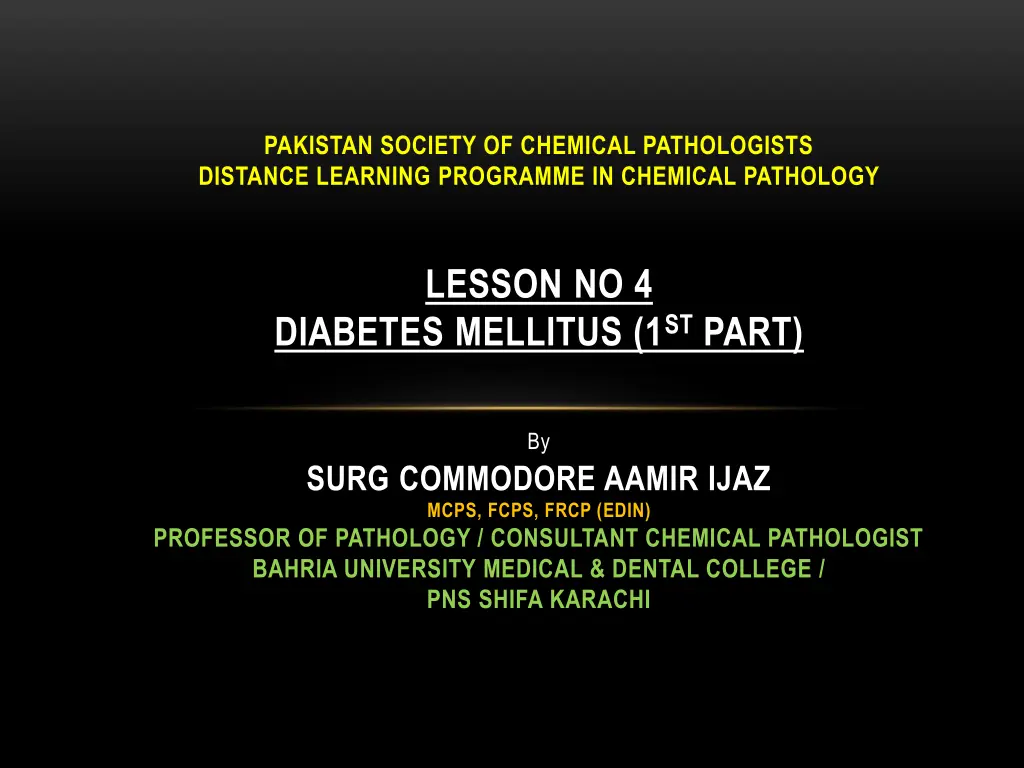 pakistan society of chemical pathologists