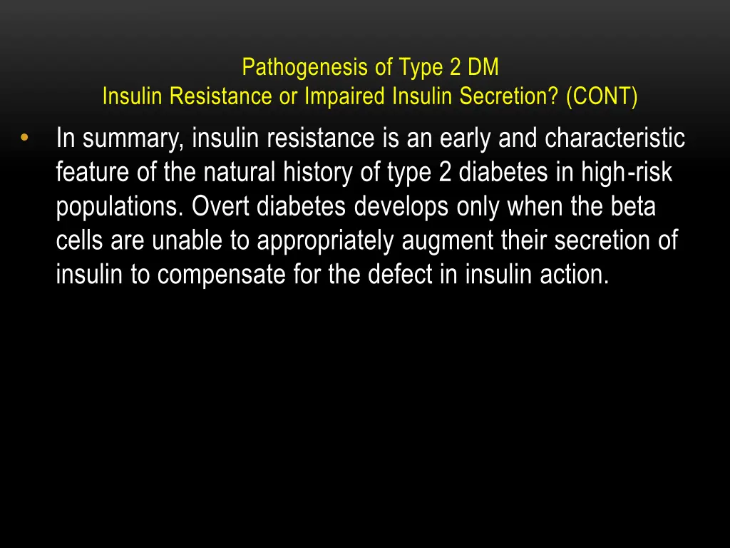 pathogenesis of type 2 dm 1