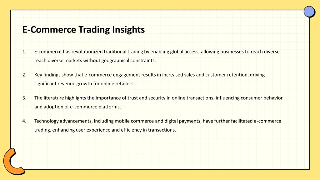 e commerce trading insights