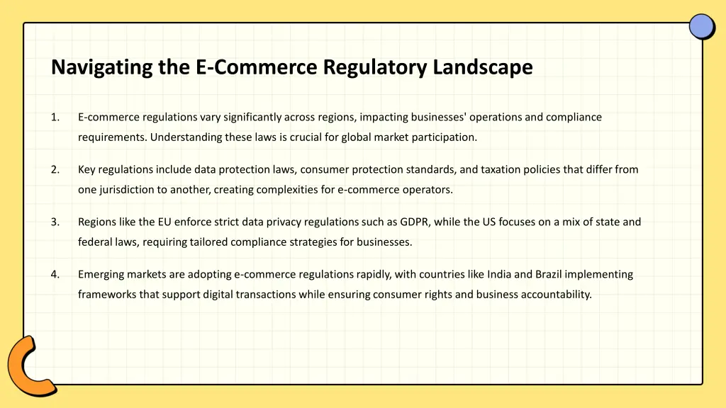 navigating the e commerce regulatory landscape