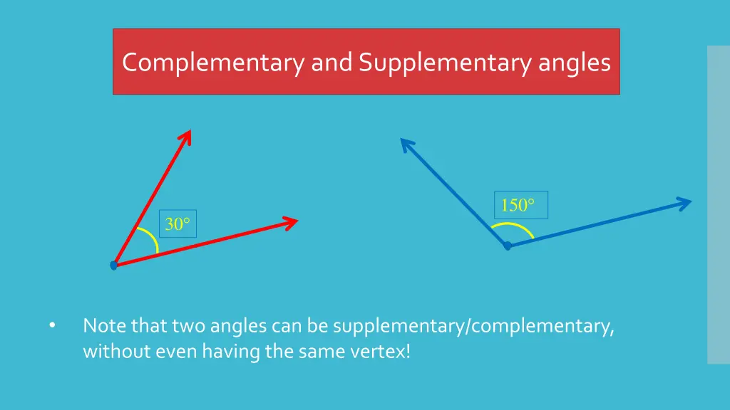 complementary and supplementary angles 1