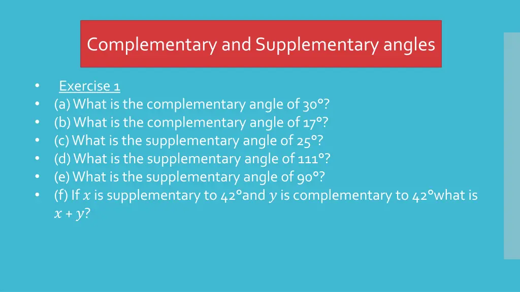 complementary and supplementary angles 3