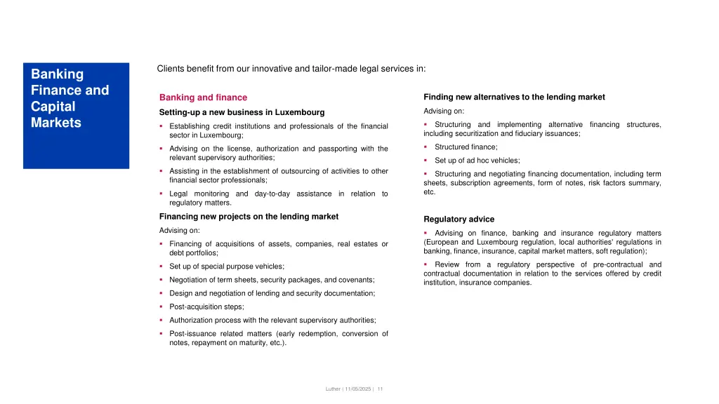 clients benefit from our innovative and tailor