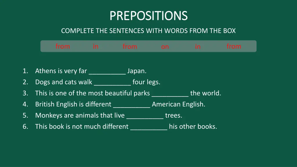 prepositions prepositions