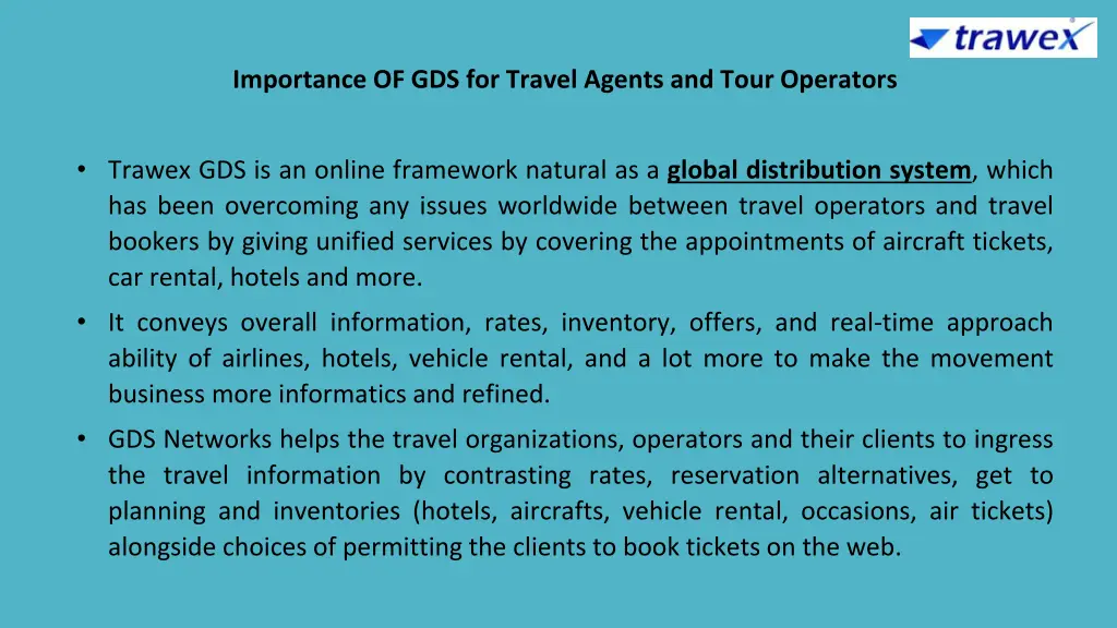 importance of gds for travel agents and tour