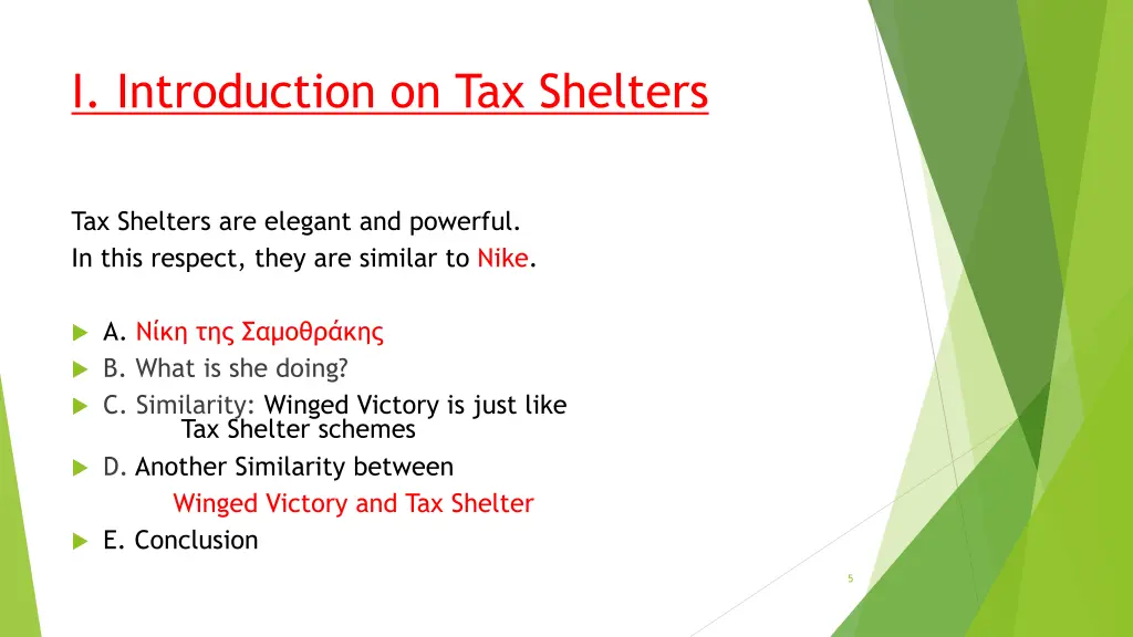 i introduction on tax shelters