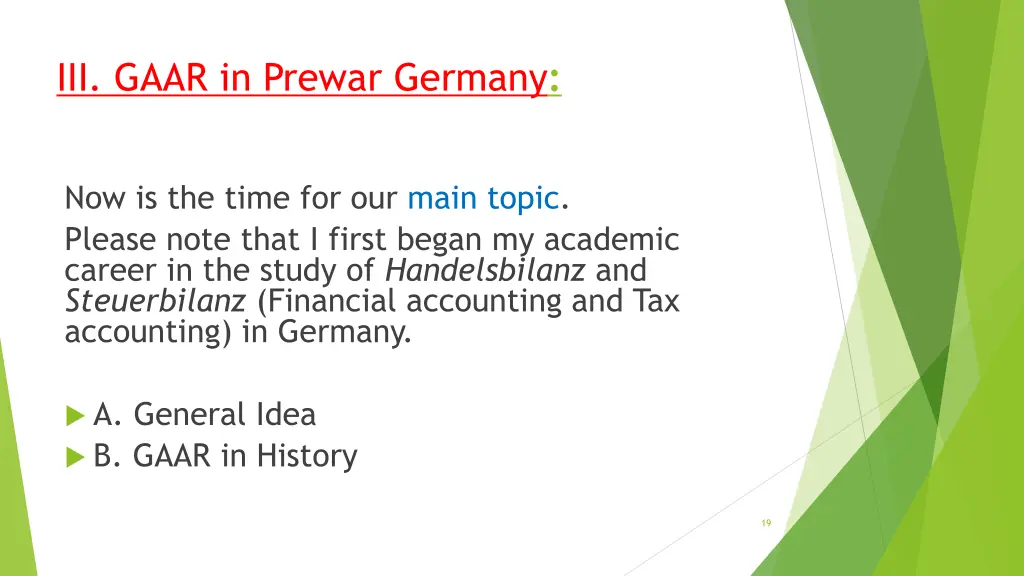 iii gaar in prewar germany