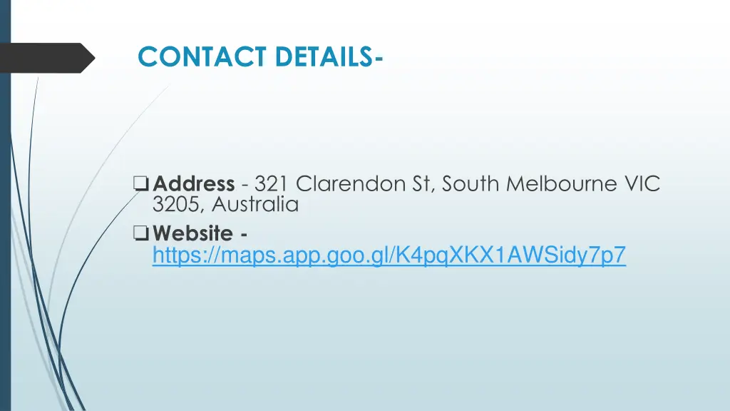 contact details