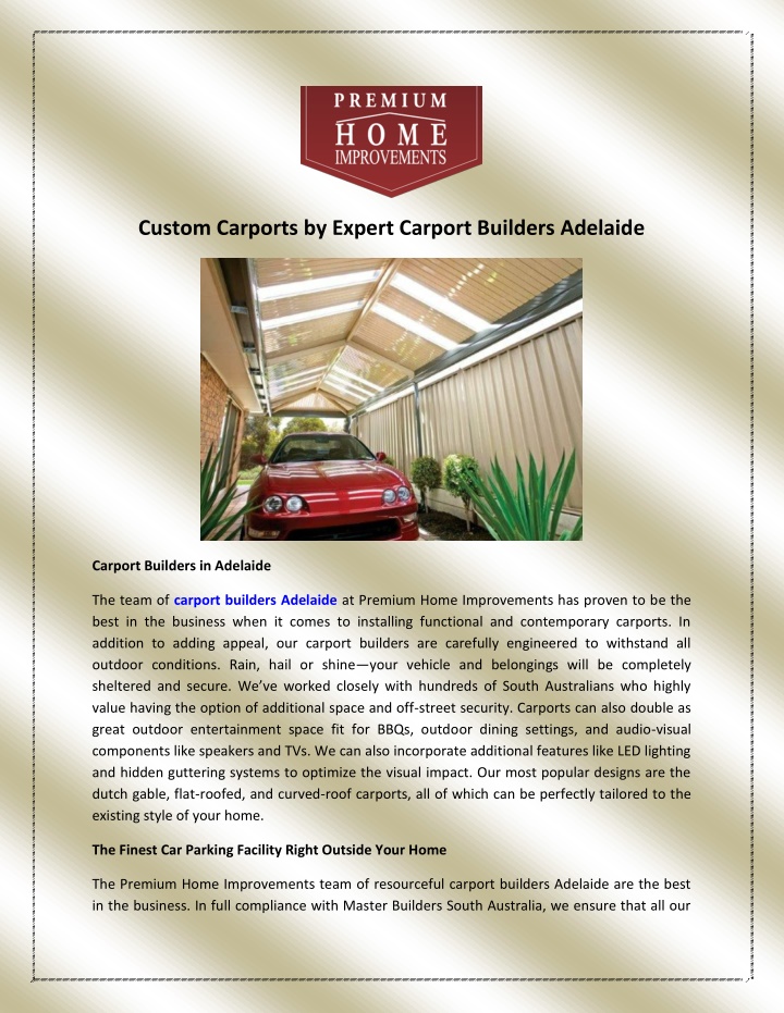 custom carports by expert carport builders