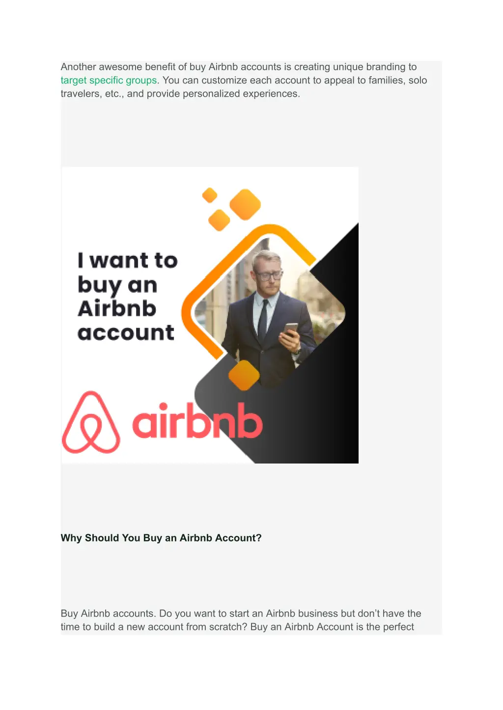 another awesome benefit of buy airbnb accounts