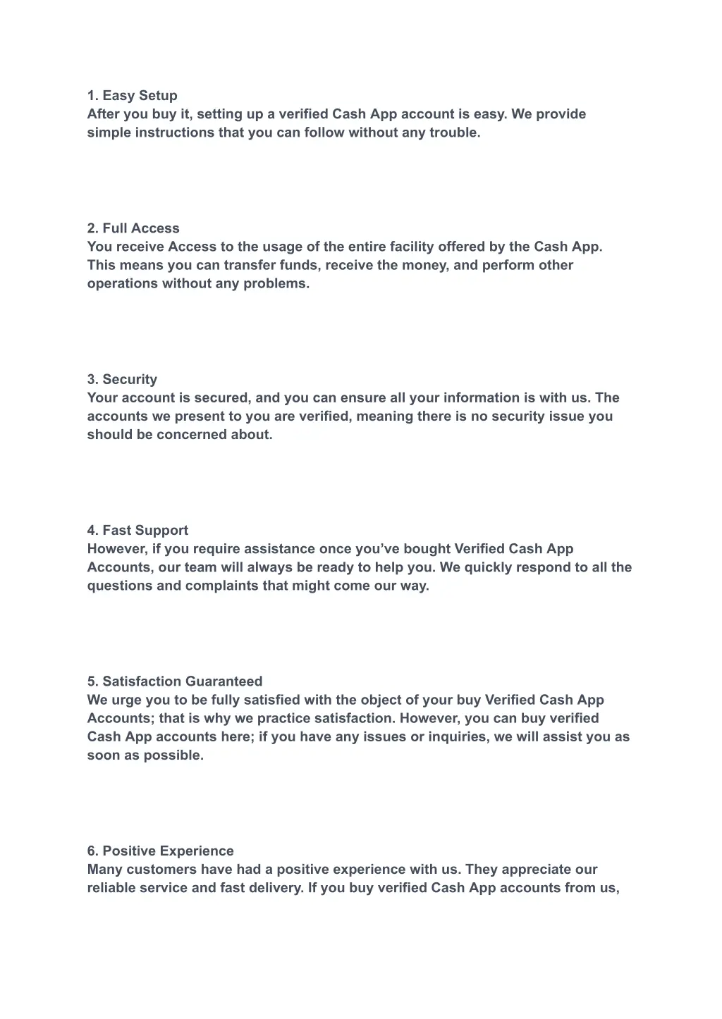 1 easy setup after you buy it setting