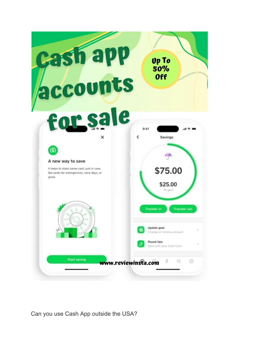 can you use cash app outside the usa
