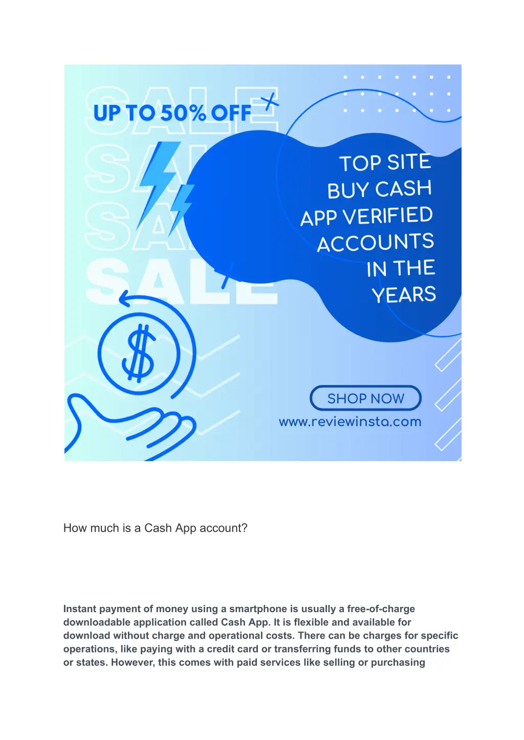 how much is a cash app account