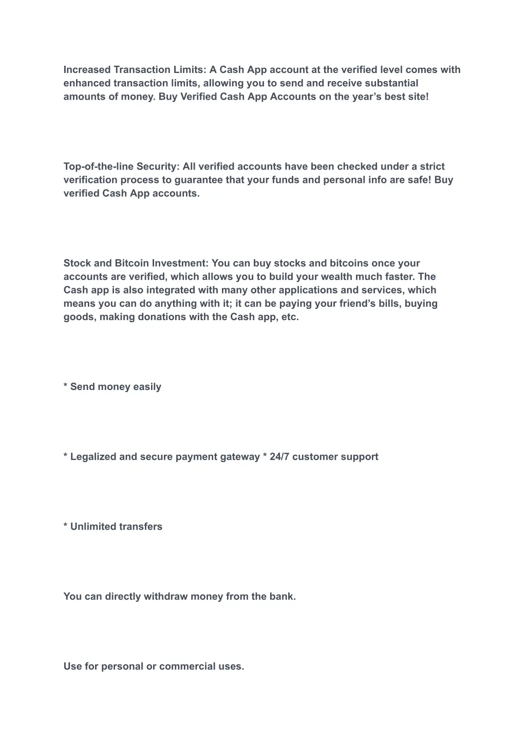 increased transaction limits a cash app account