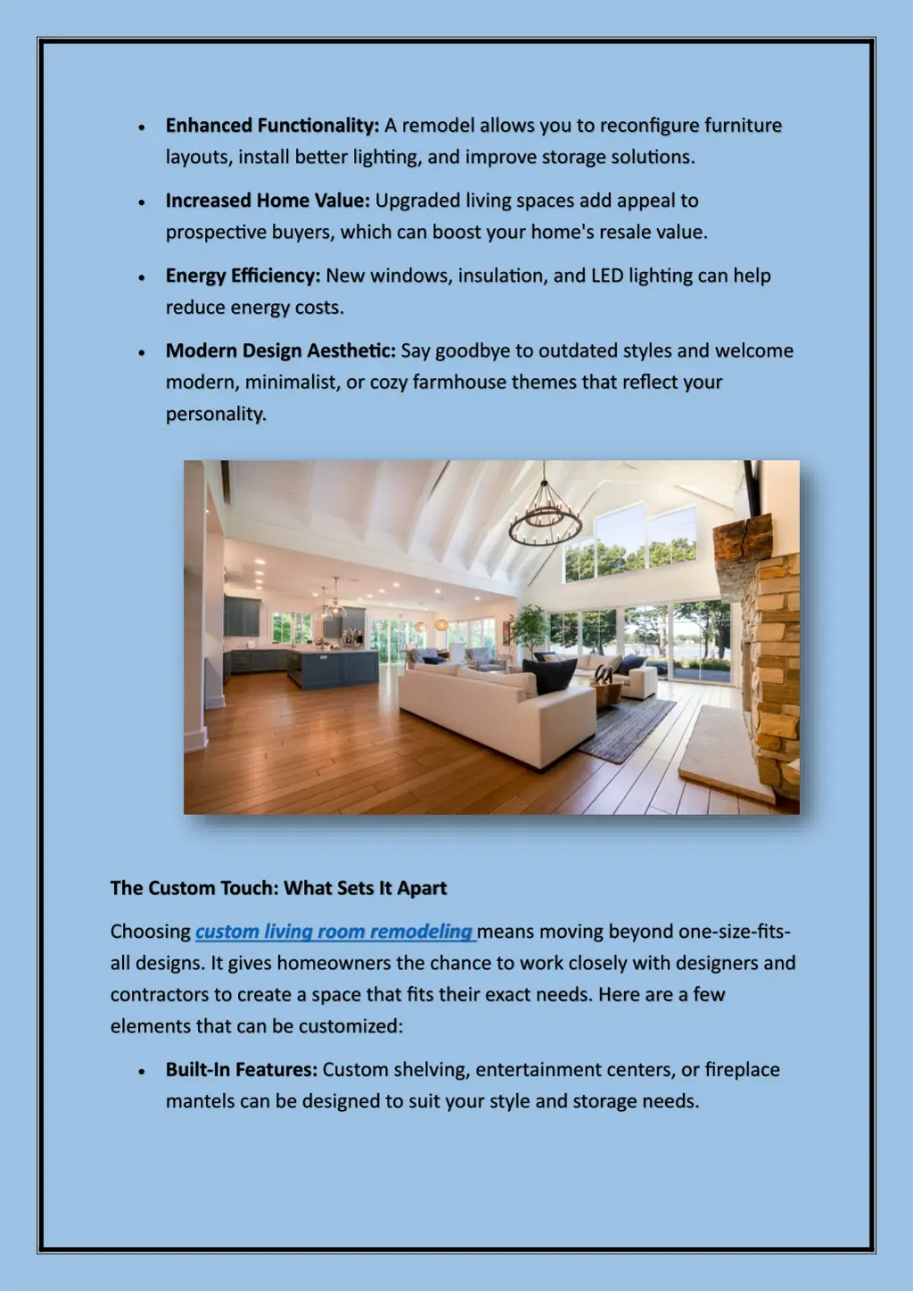enhanced functionality a remodel allows