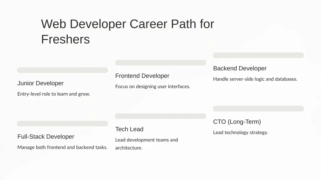 web developer career path for freshers
