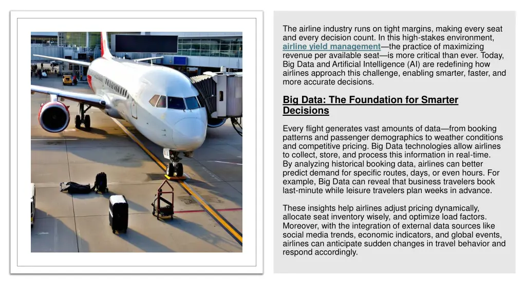 the airline industry runs on tight margins making