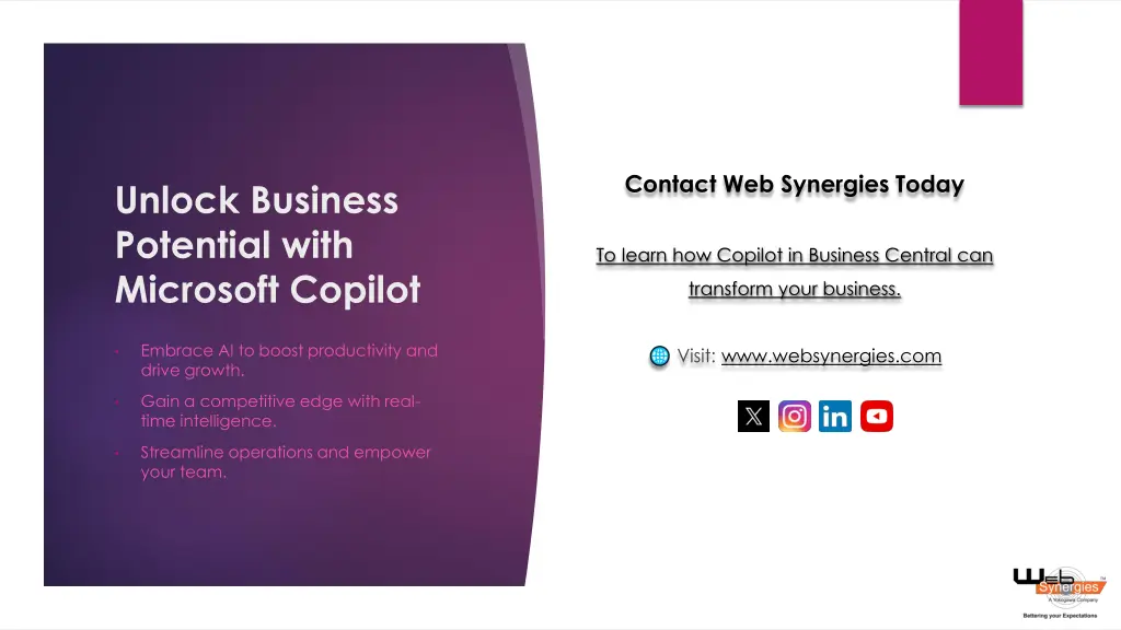 contact web synergies today