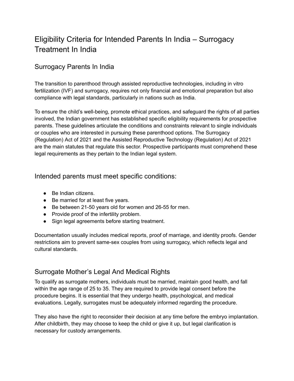eligibility criteria for intended parents