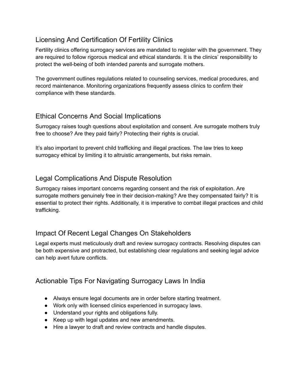 licensing and certification of fertility clinics