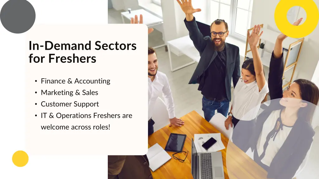 in demand sectors for freshers