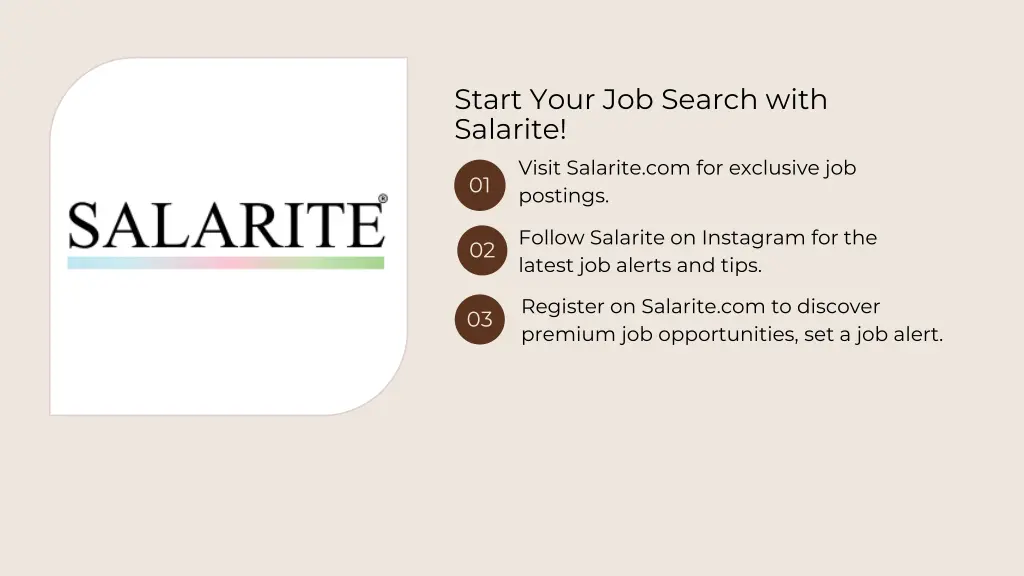 start your job search with salarite visit